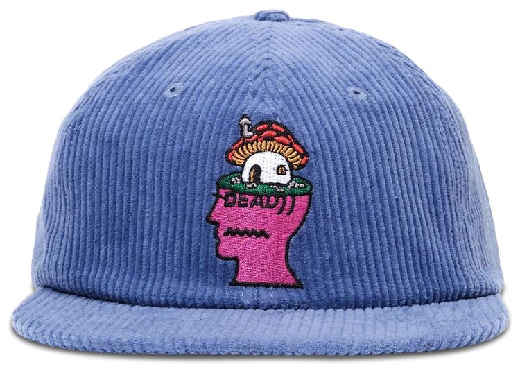 Brain Dead Mushroom Head Cord Six Panel Hat Blue