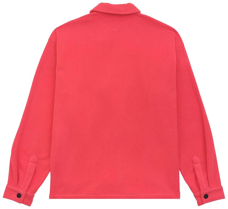 Brain Dead Polar Fleece Climber Shirt Coral