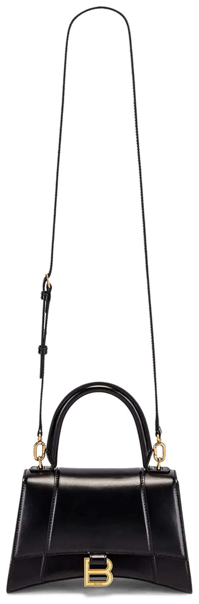 Balenciaga Hourglass Small Top Handle Bag Black
