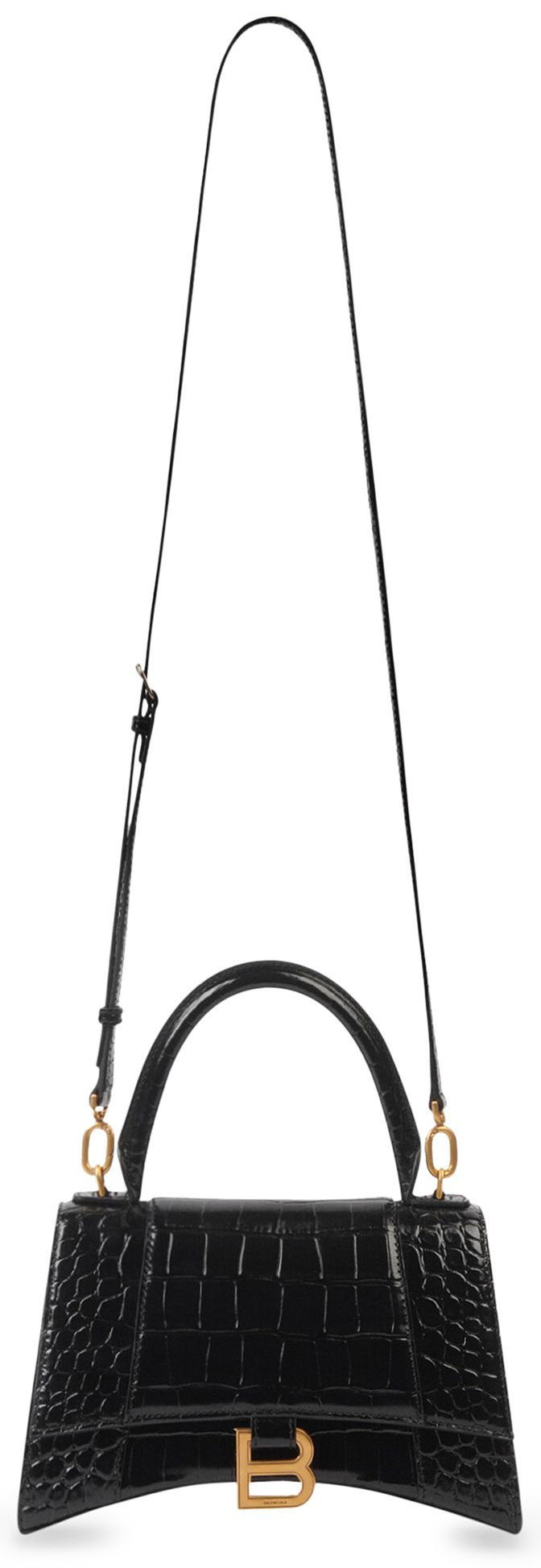 Balenciaga Hourglass Small Top Handle Bag Black