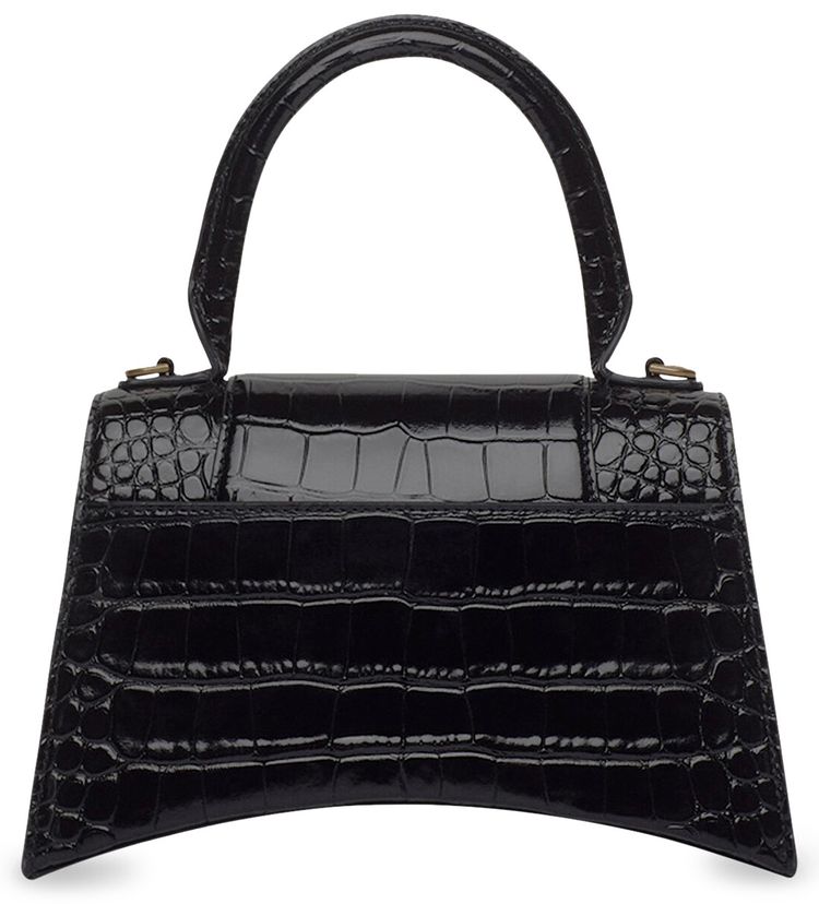 Balenciaga Hourglass Small Top Handle Bag Black