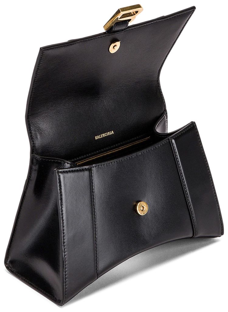Balenciaga Hourglass Small Top Handle Bag Black
