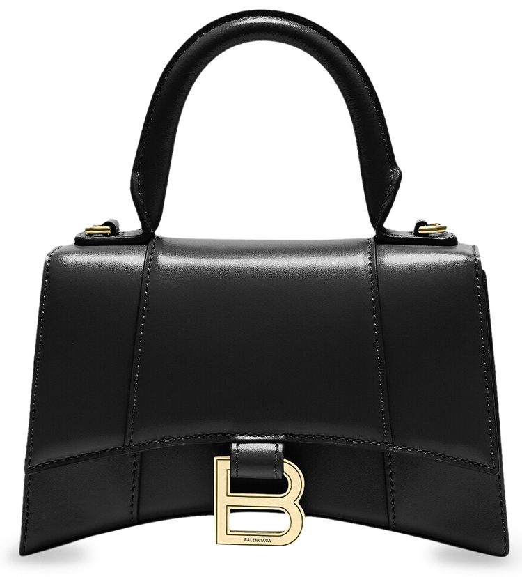 Balenciaga Hourglass XS Top Handle Bag Black