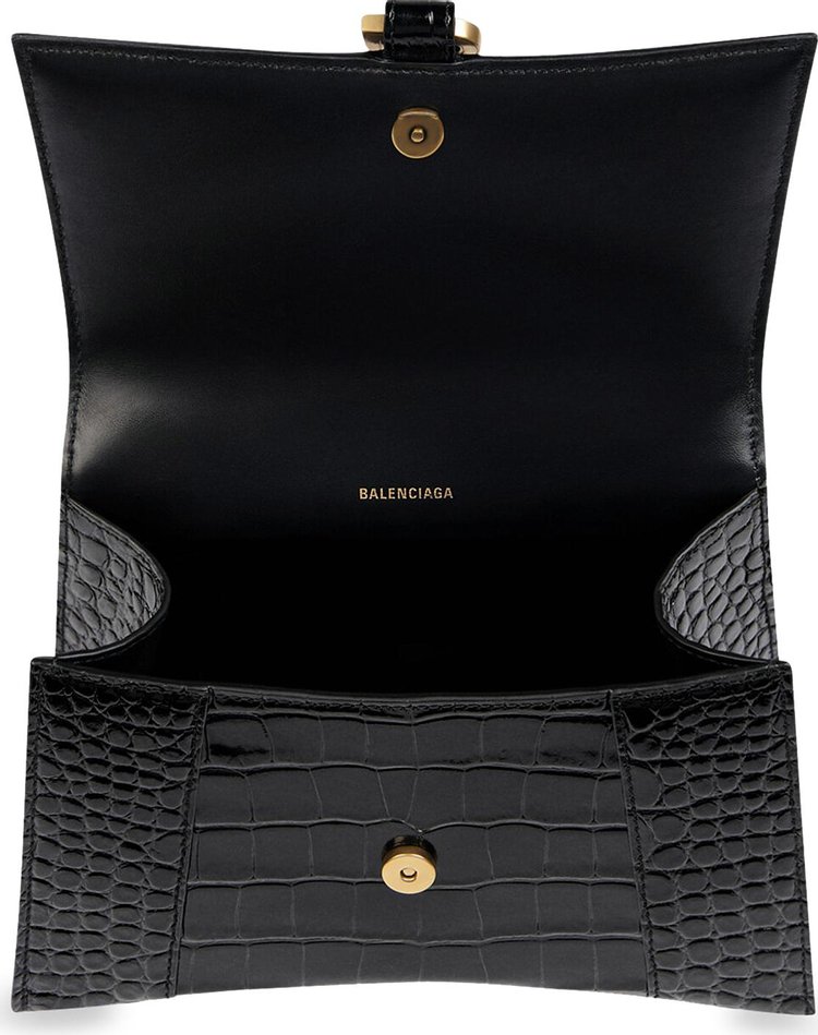 Balenciaga Hourglass XS Top Handle Bag Black