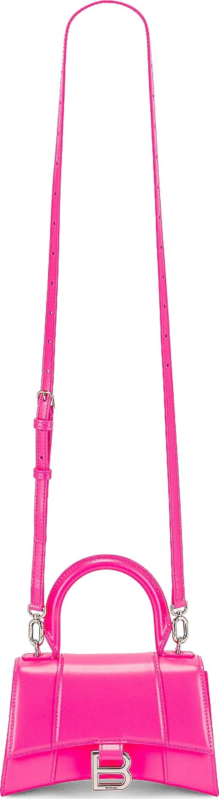 Balenciaga Hourglass XS Top Handle Bag Fuchsia