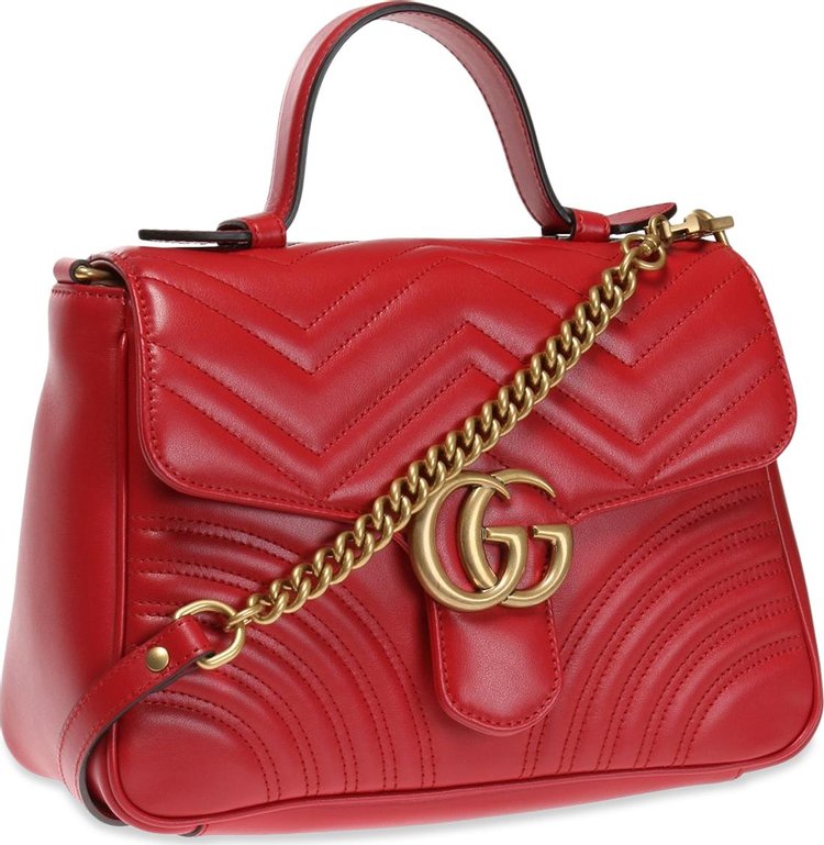 Gucci GG Marmont Small Top Handle Bag Red