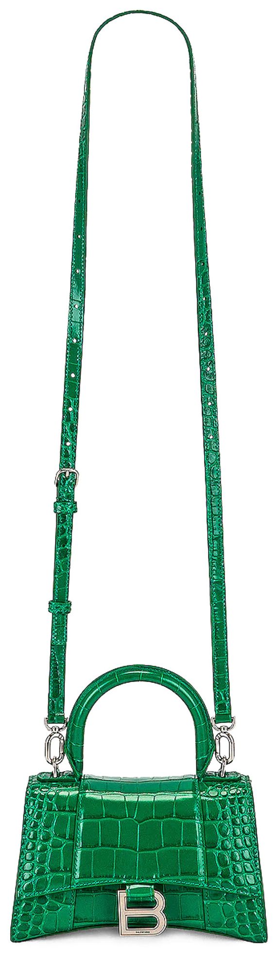 Balenciaga Hourglass XS Top Handle Bag Green