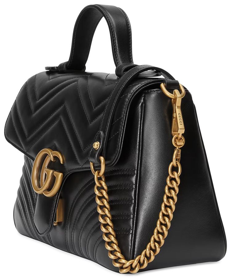 Gucci GG Marmont Small Top Handle Bag Black