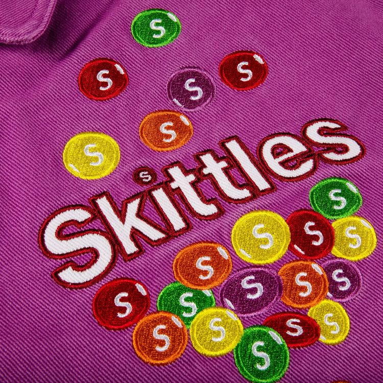 Supreme x Skittles x Mitchell  Ness Varsity Jacket Purple
