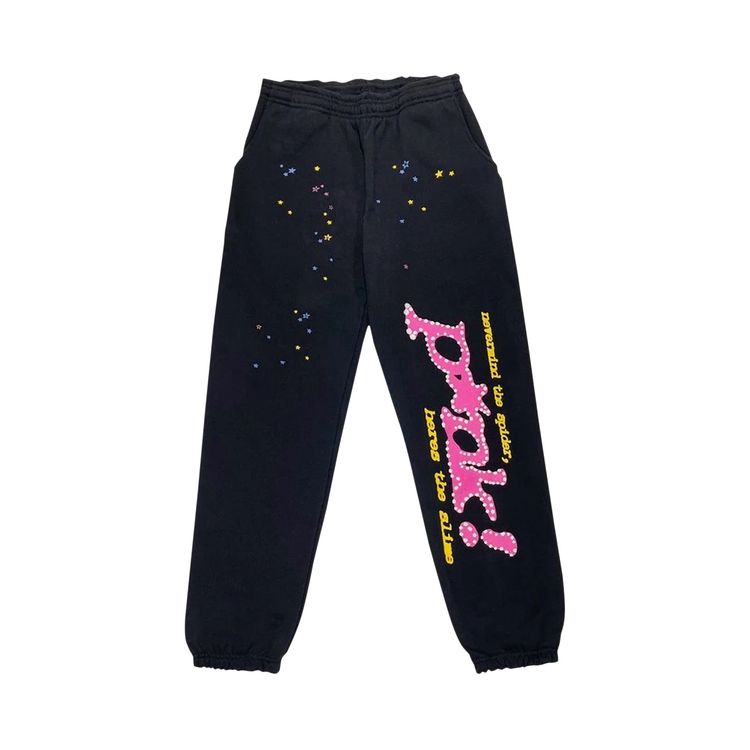 Buy Sp5der P*nk Sweatpants 'Black' - 2406 1FW210204PS BLAC | GOAT