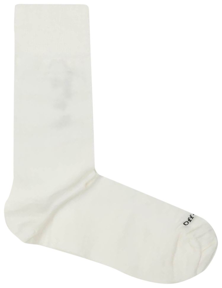 Off White Logo Wool Socks TofuBlack