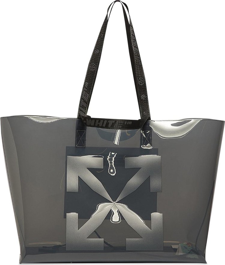 Off-White Large Arrows logo-print PVC Tote Bag - Farfetch