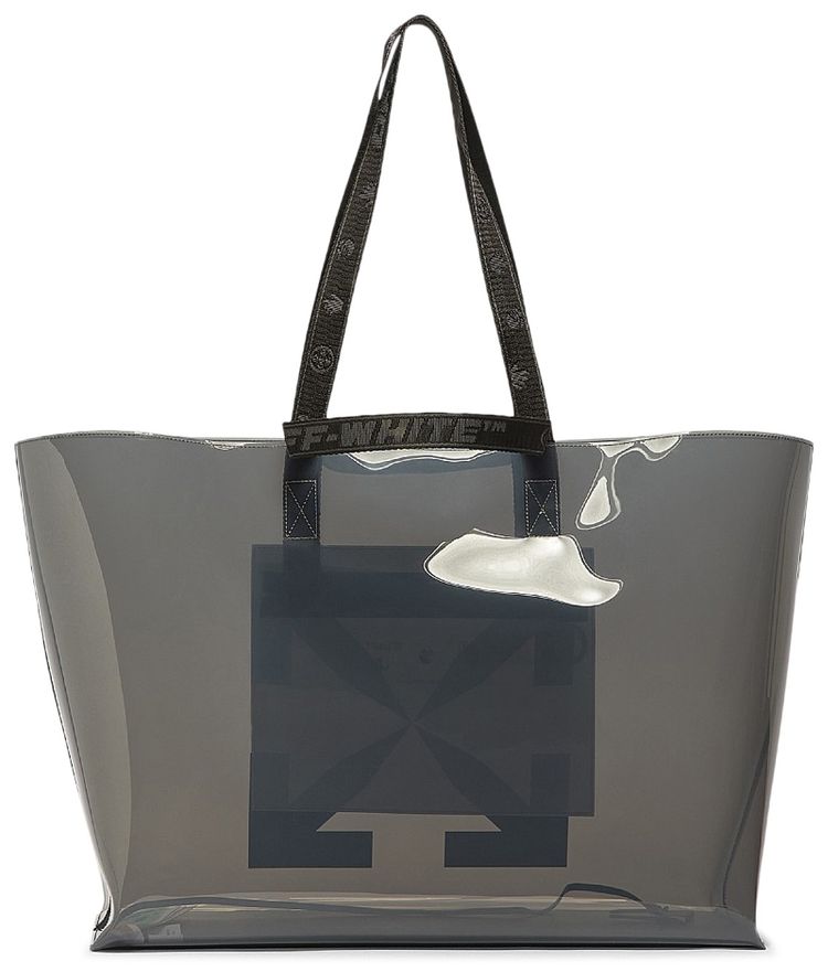 Off White Arrow Big PVC Tote Grey
