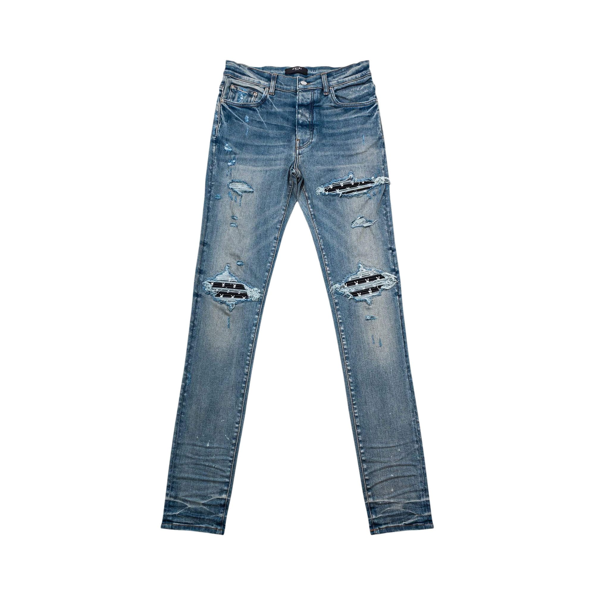 パンツ AMIRI MX1 Clay indigo Amiri Clay Indigo Paint Splatter MX1 Jeans – Savonches