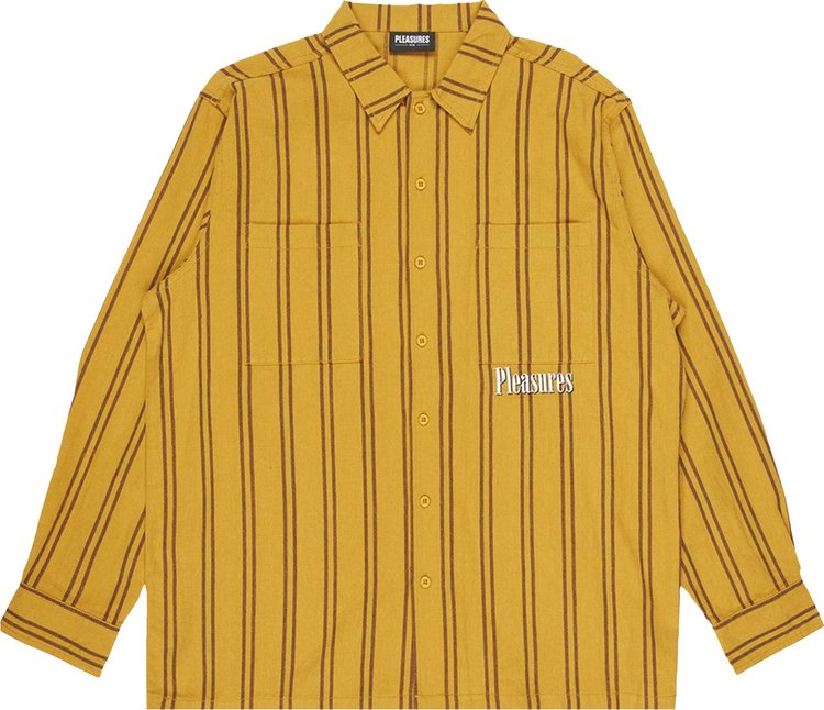 Buy Pleasures Ruby Work Shirt 'Mustard' - P21F016 MUST | GOAT
