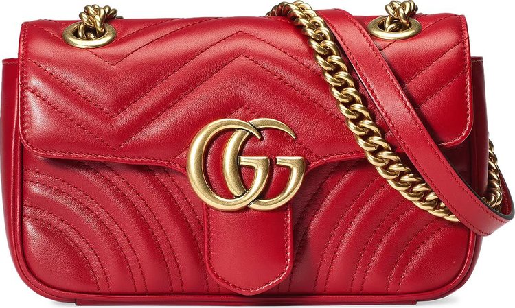 Gucci GG Marmont Matelassé Mini Bag 'Red'