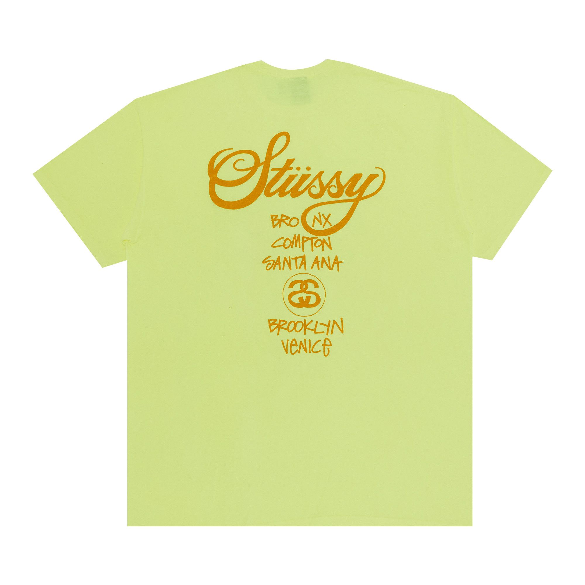 Buy Stussy World Tour Tee 'Neon Yellow' - 1903266 NEYE | GOAT