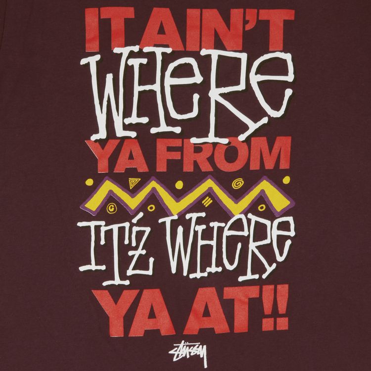 Stussy Where Ya From Tee Eggplant
