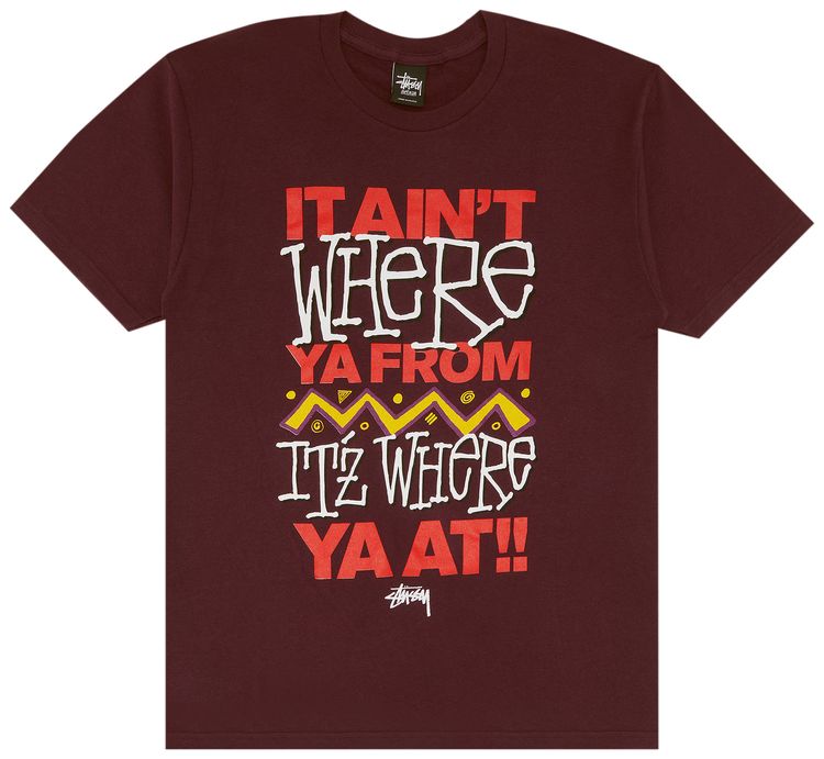 Stussy Where Ya From Tee Eggplant