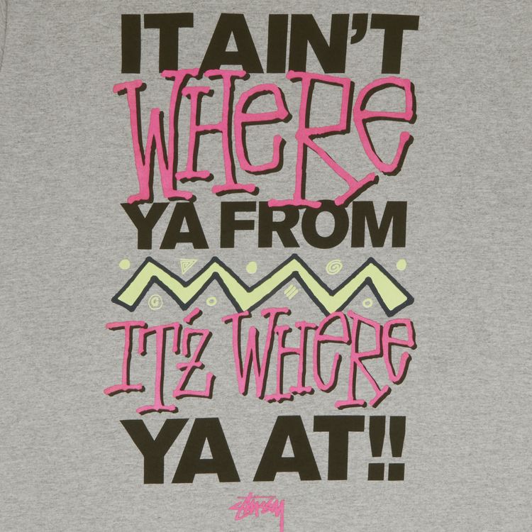 Stussy Where Ya From Tee Grey Heather