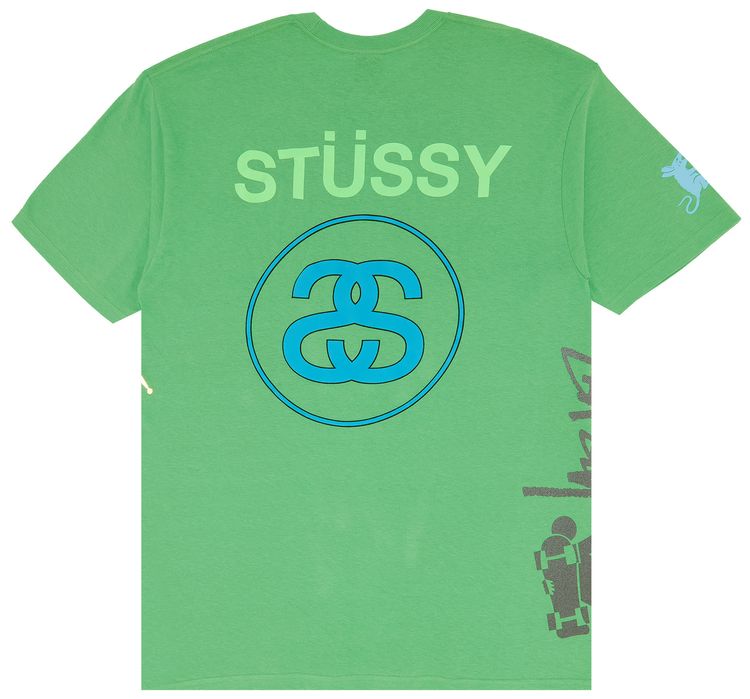 Stussy 3M Stock Link Tee Green