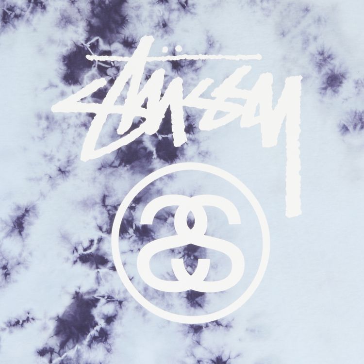 Stussy Storm Stock LNK Tie Dye Tee Blue