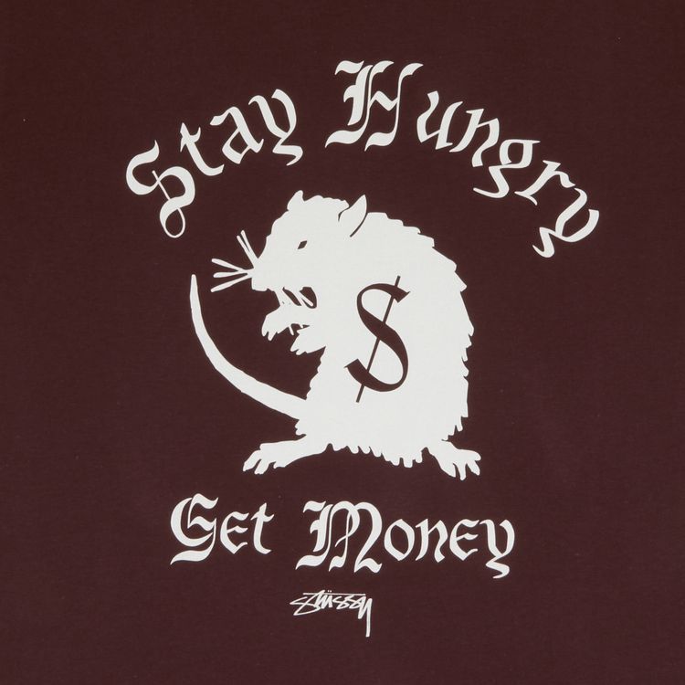 Stussy Stay Hungry Tee Eggplant