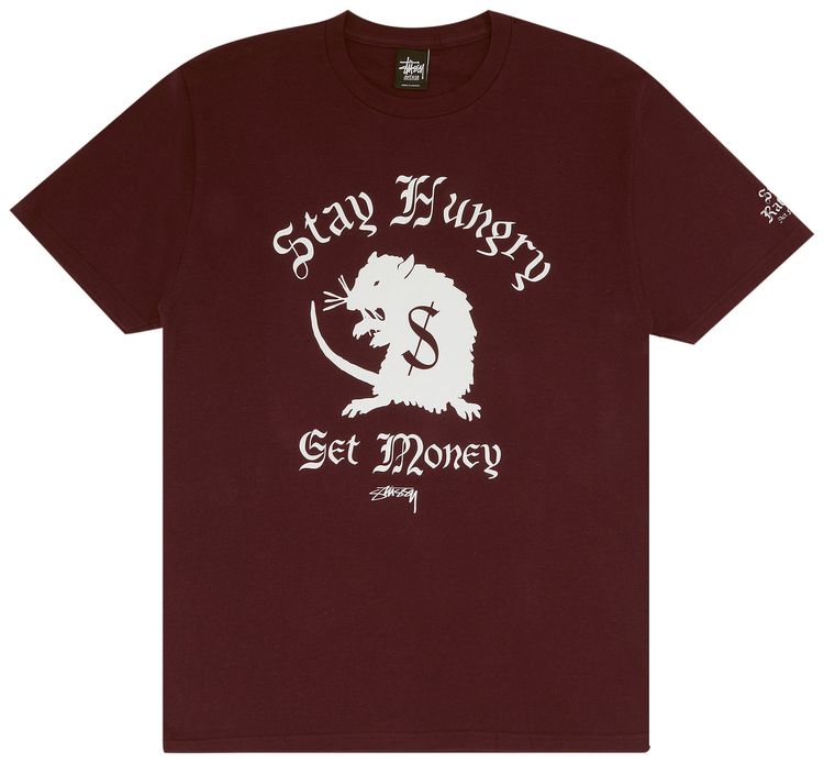 Stussy Stay Hungry Tee Eggplant