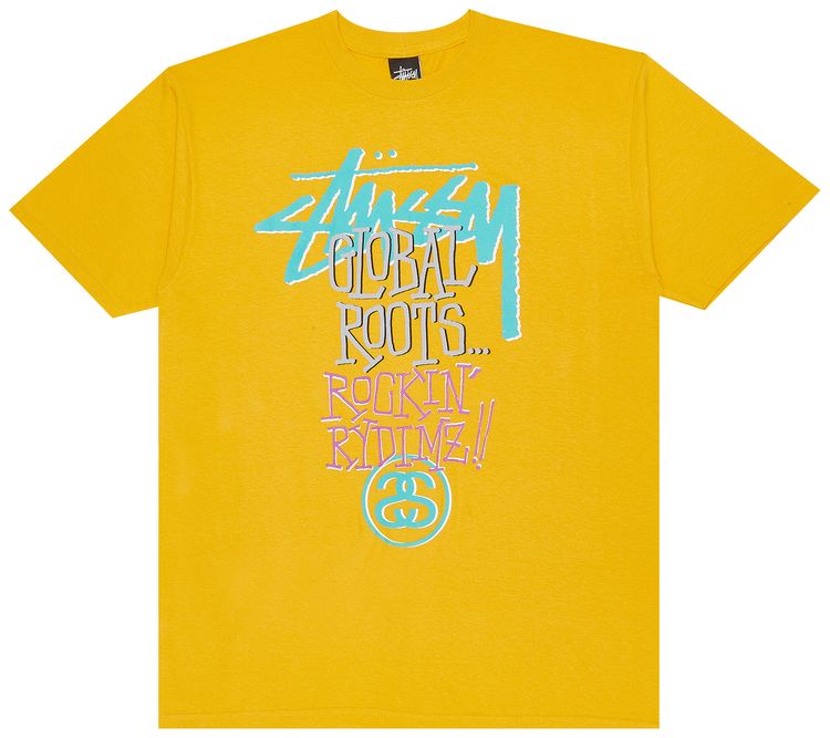 Stussy Rockin Rydimz Tee Yellow