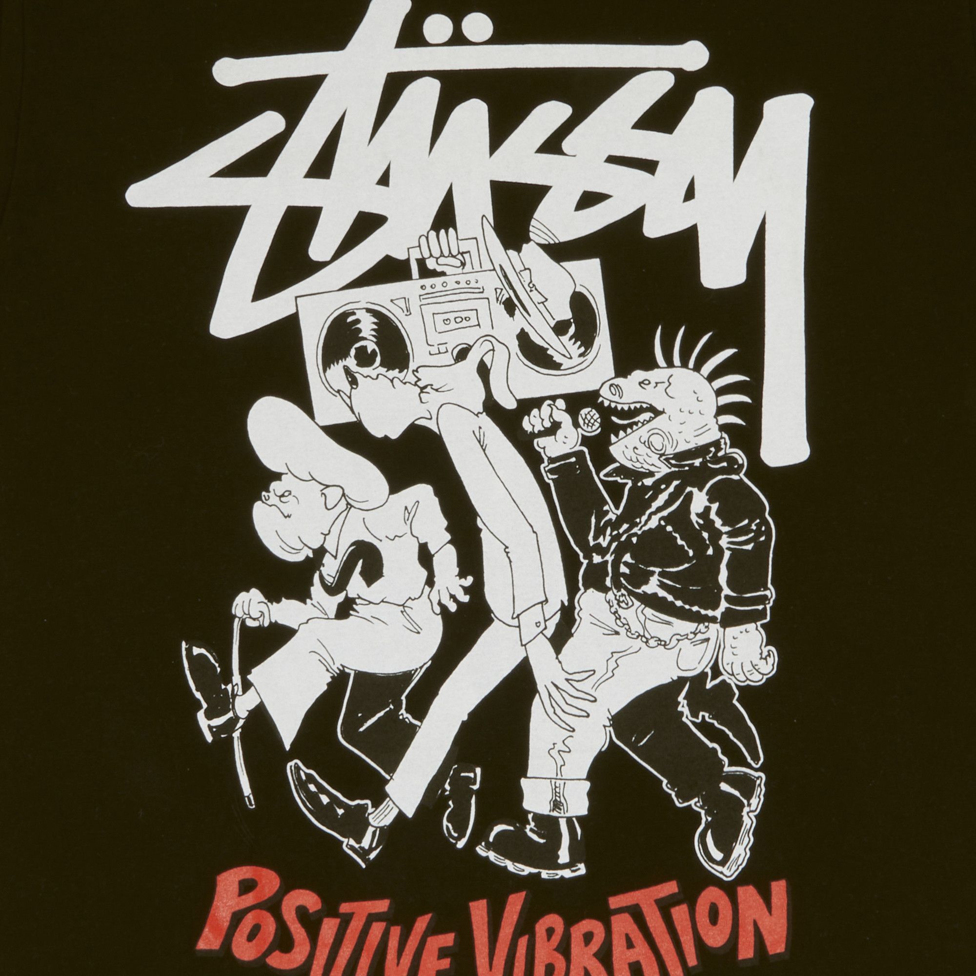 Buy Stussy Positive Vibration Tee 'Black' - 1903160 BLAC | GOAT