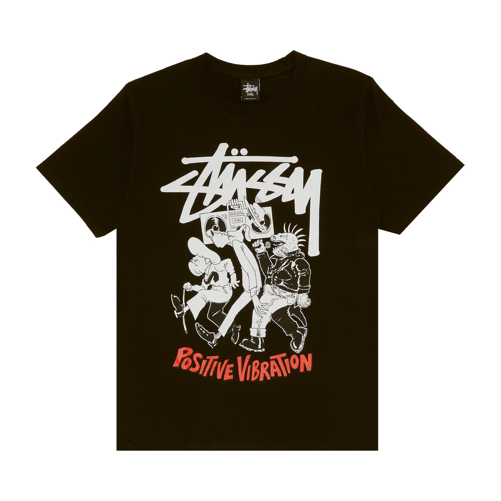 Buy Stussy Positive Vibration Tee 'Black' - 1903160 BLAC | GOAT