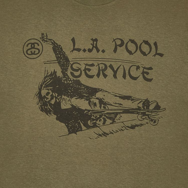 Stussy LA Pool Service Tee Green