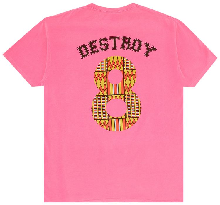 Stussy Destroy 8 Tee Neon Pink