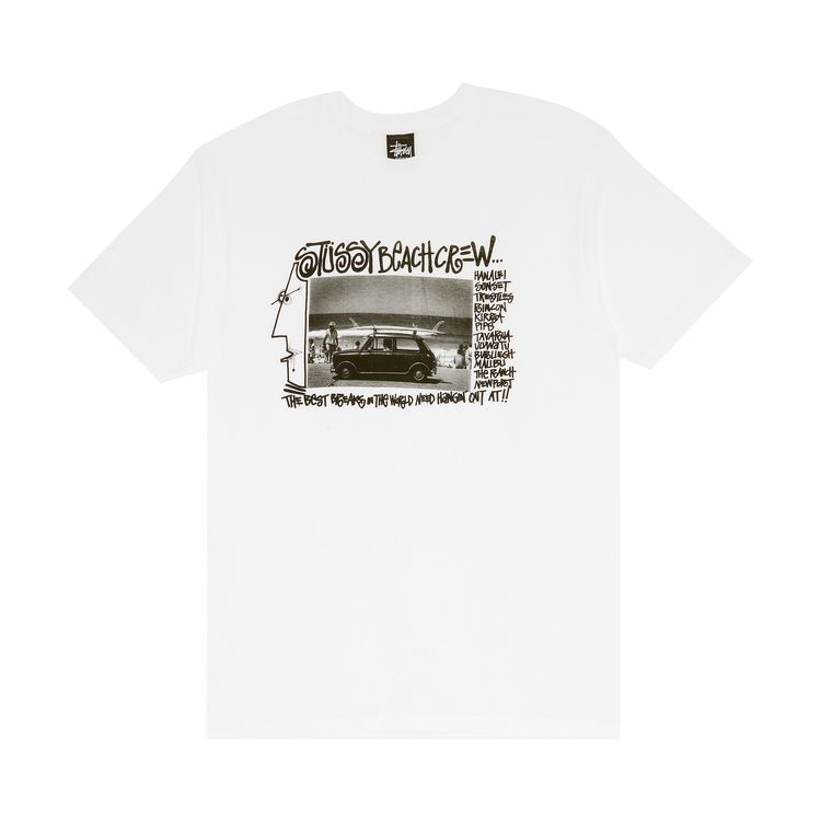 Stussy Beach Crew Tee White