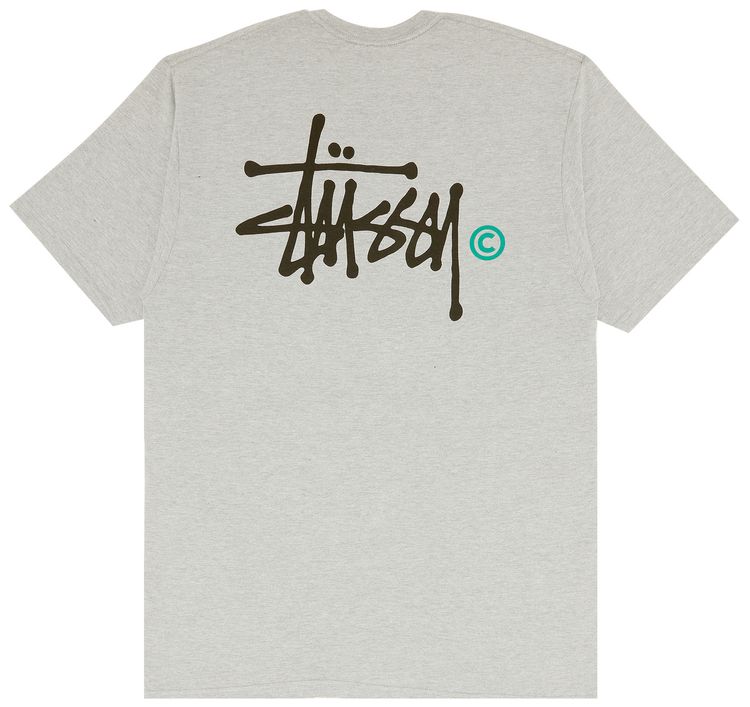 Stussy Basic Logo Tee Grey Heather