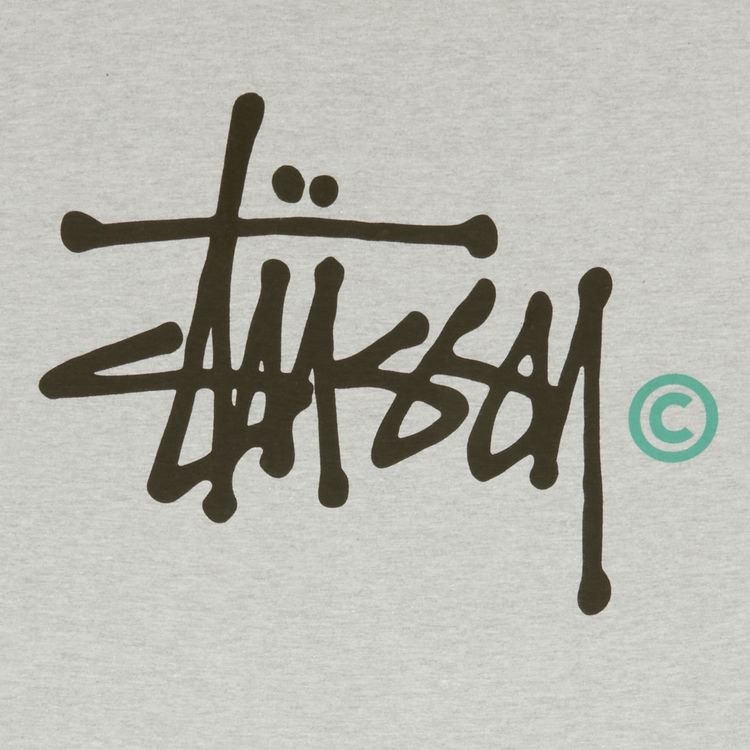 Stussy Basic Logo Tee Grey Heather