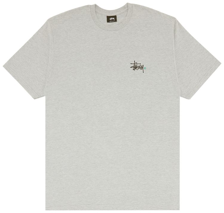 Stussy Basic Logo Tee Grey Heather