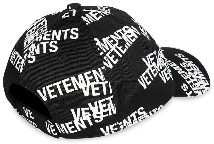 Vetements Stamped Logo Cap Black
