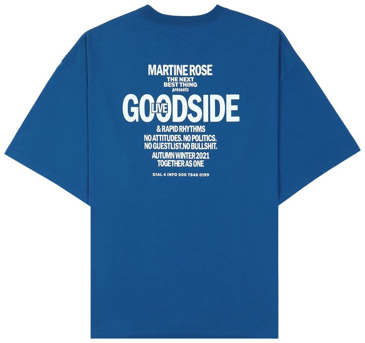 Martine Rose Goodside Oversized T Shirt Blue