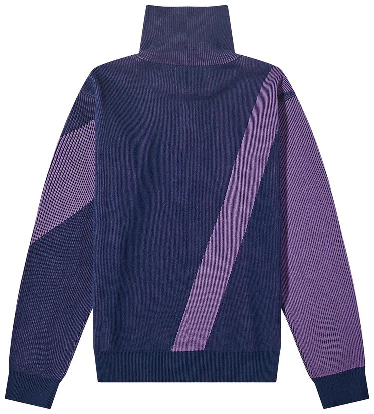 Martine Rose Zipped Logo Knit Purple
