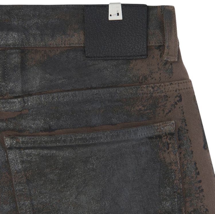 1017 ALYX 9SM Treated Denim Jeans Dark Brown