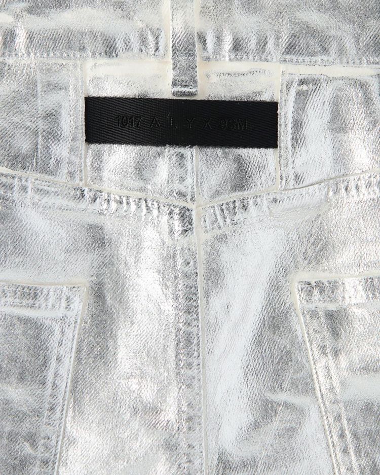 1017 ALYX 9SM Foil 6 Pocket Jean Silver