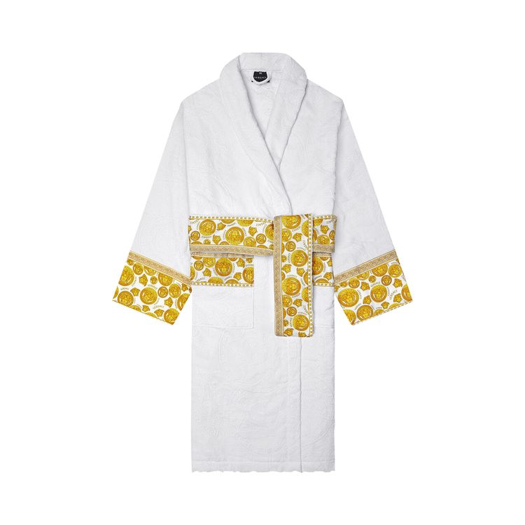 Versace Medusa Amplified Bathrobe WhiteGold