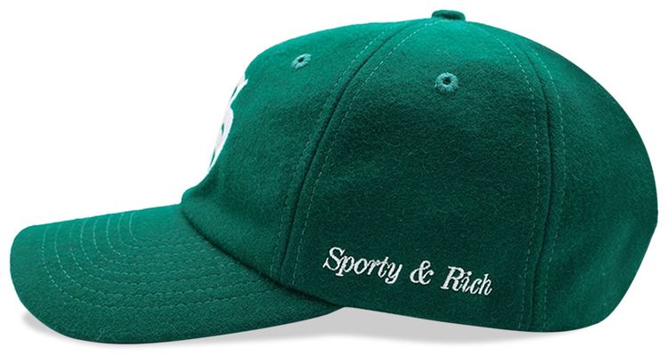 Sporty  Rich English Logo Hat Forest