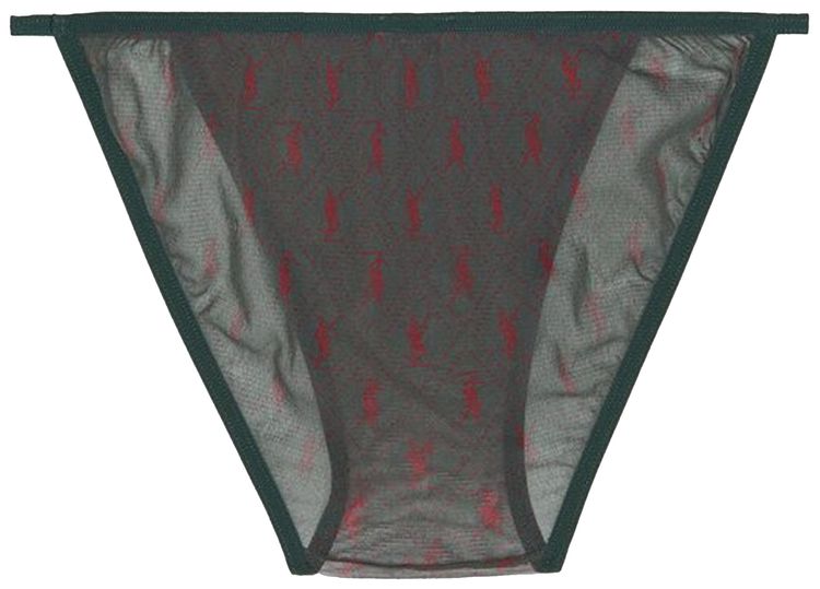Saint Laurent Monogram Panties VertBordeaux