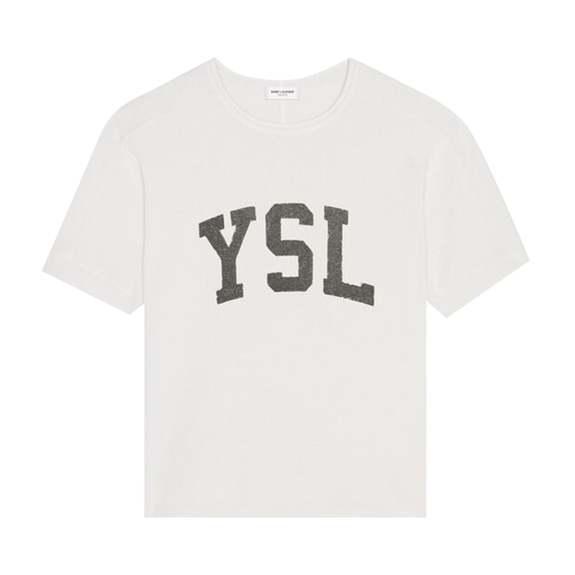 【SALE】SAINT LAURENTTシャツ Saint Laurent logo-print T-shirt | White | FARFETCH JO