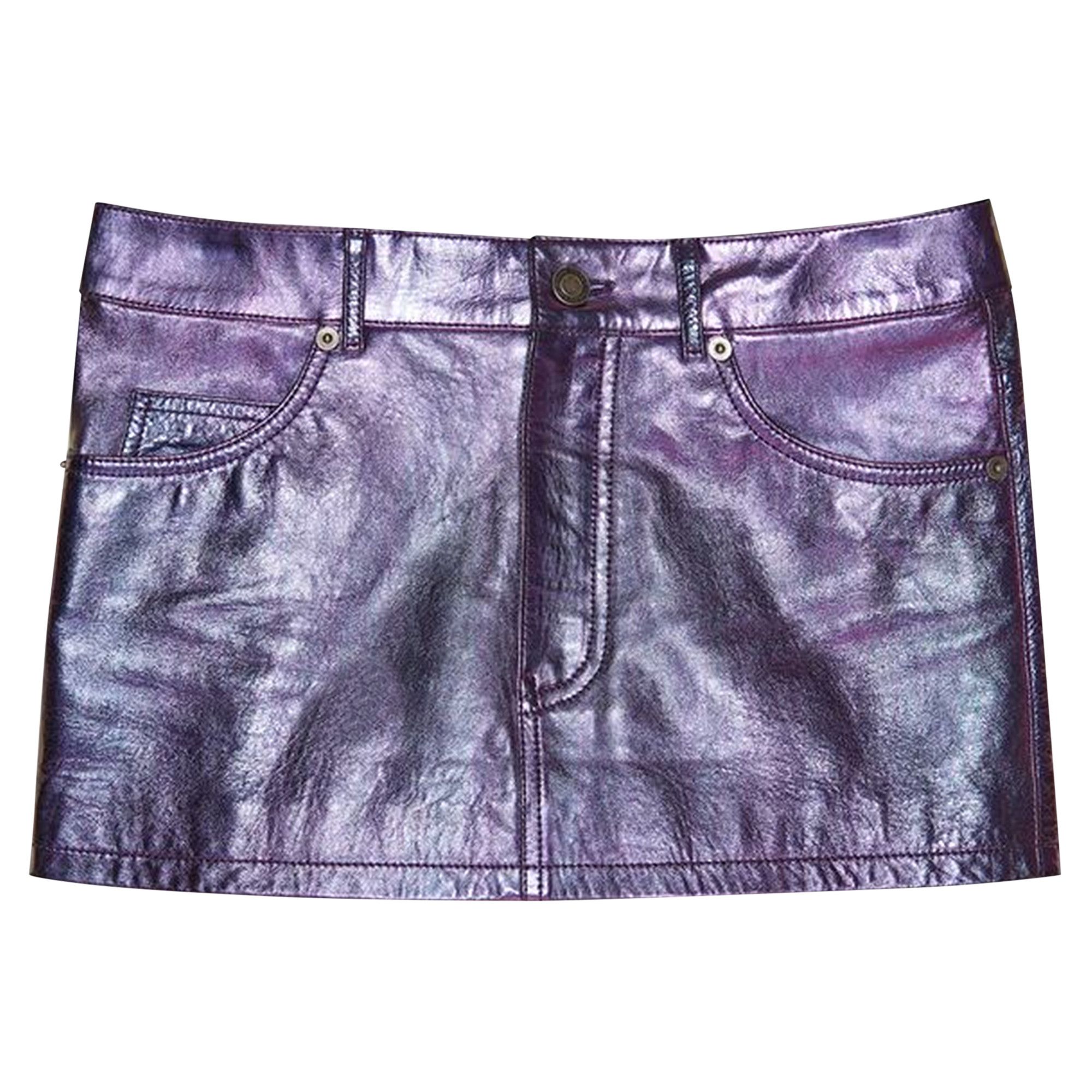 Buy Saint Laurent Mini Skirt Quartz Titane 668991 YCHD2 0018 GOAT UK