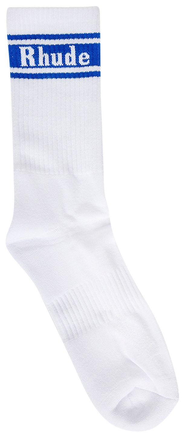 Rhude Stripe Logo Sock WhiteBlue