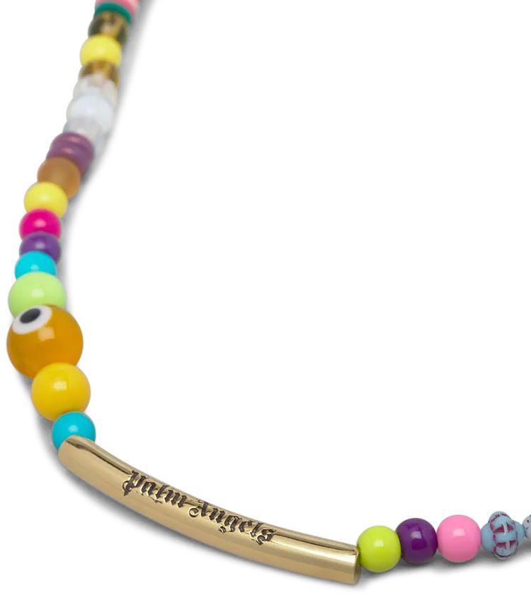 Palm Angels Logo Rainbow Necklace MulticolorGold