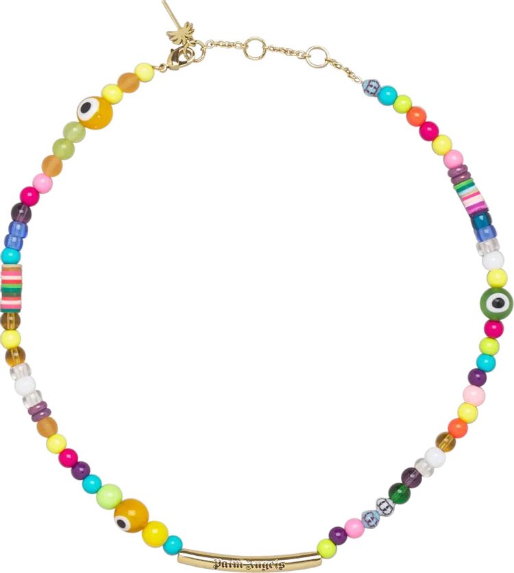 Palm Angels Logo Rainbow Necklace 'Multicolor/Gold'